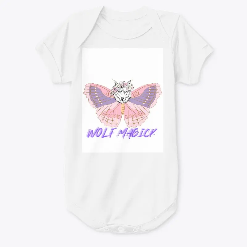 wolf magick butterfly baby onesie