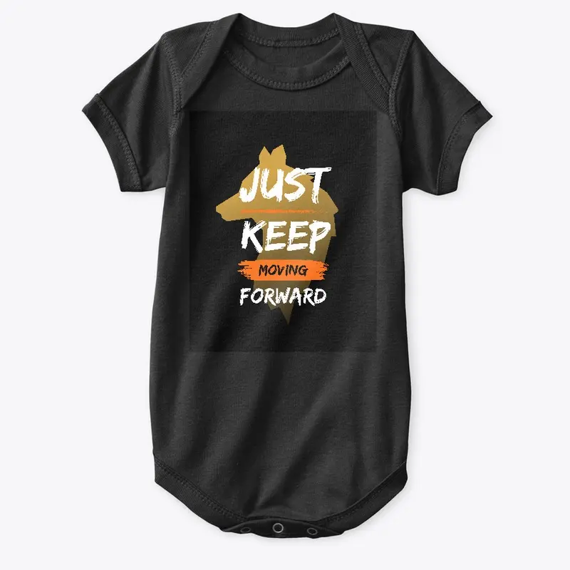 Keep Moving Forward Wolf Baby Onesie