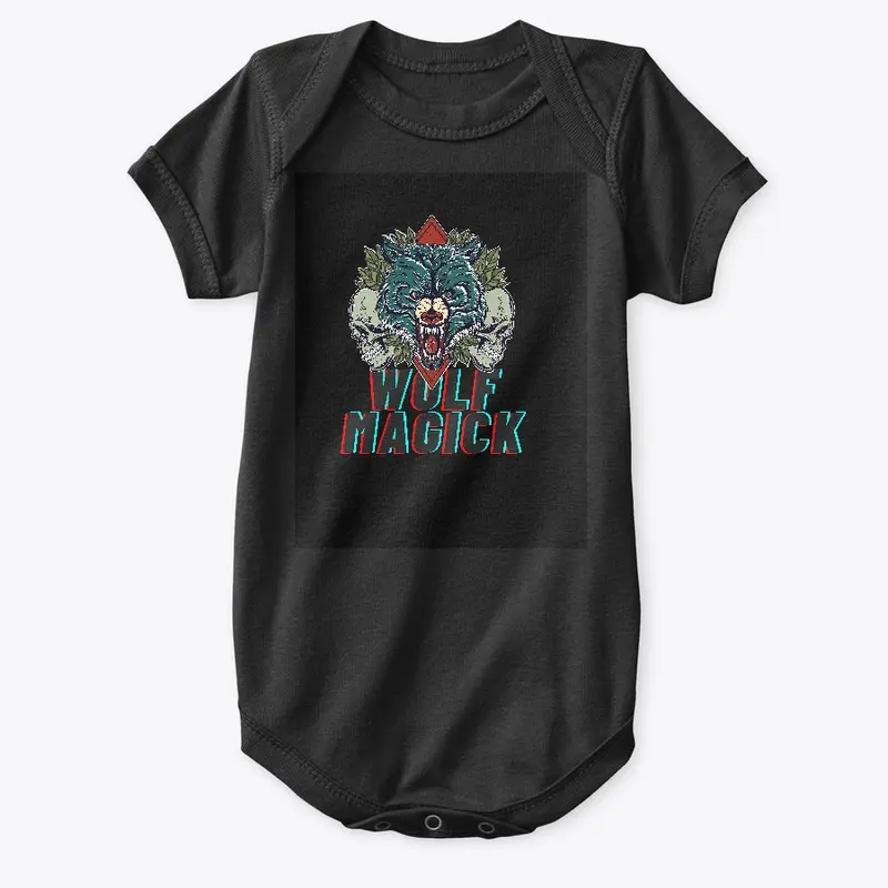 wolf magick baby onesie fierce